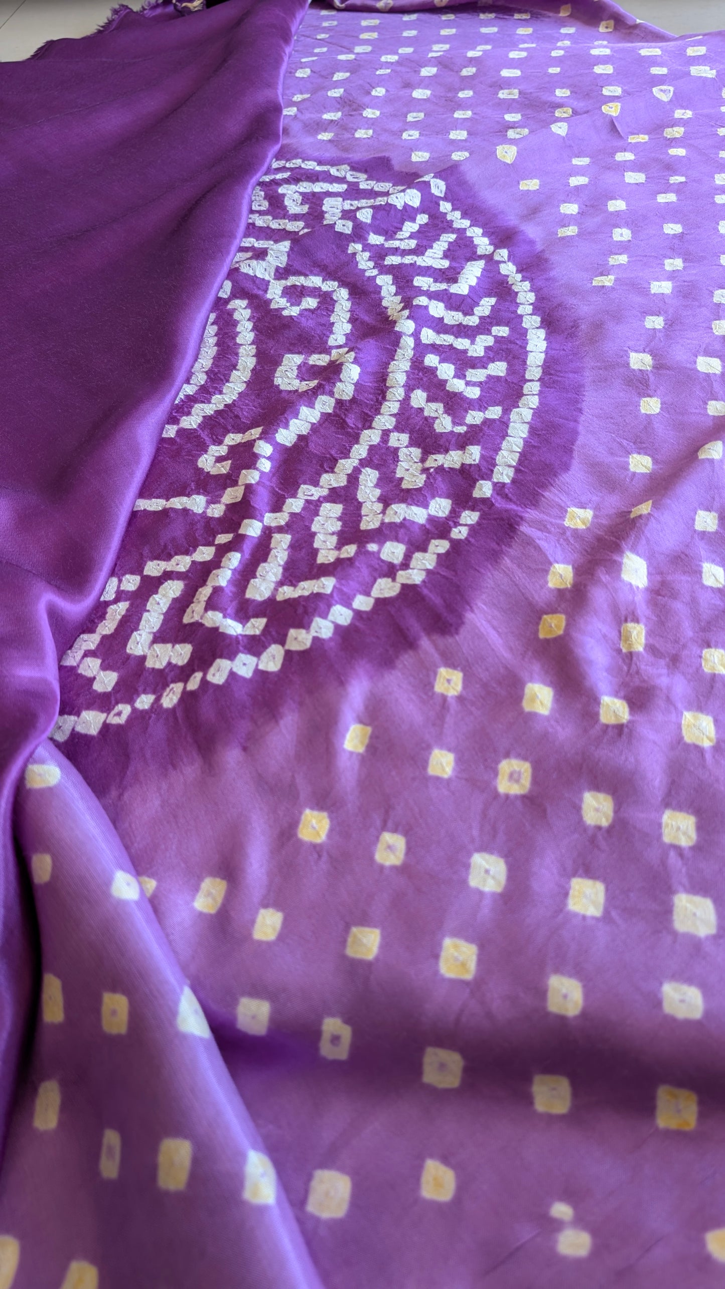 Purple | Tie-Dye Saree | Modal Silk