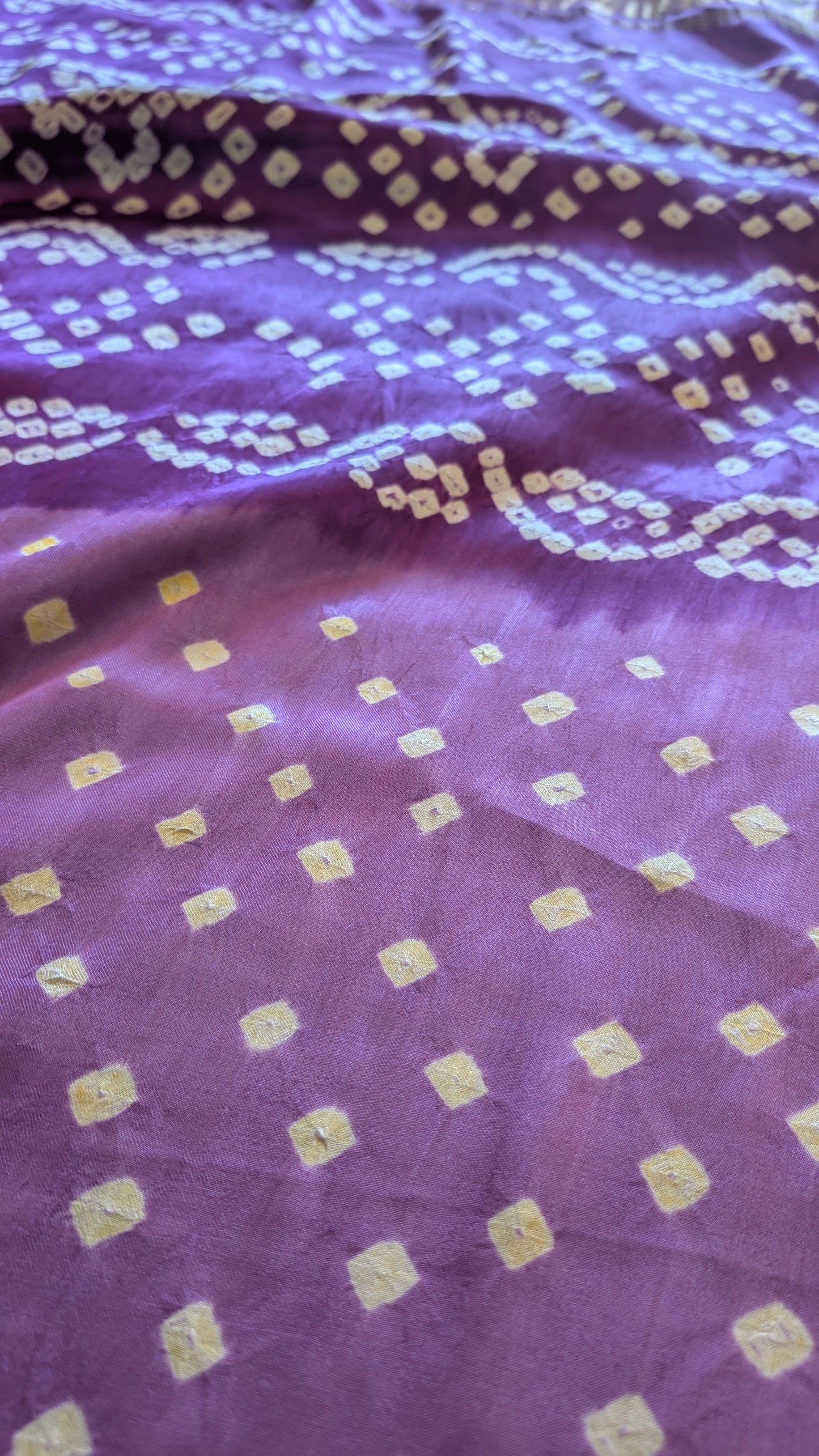 Purple | Tie-Dye Saree | Modal Silk