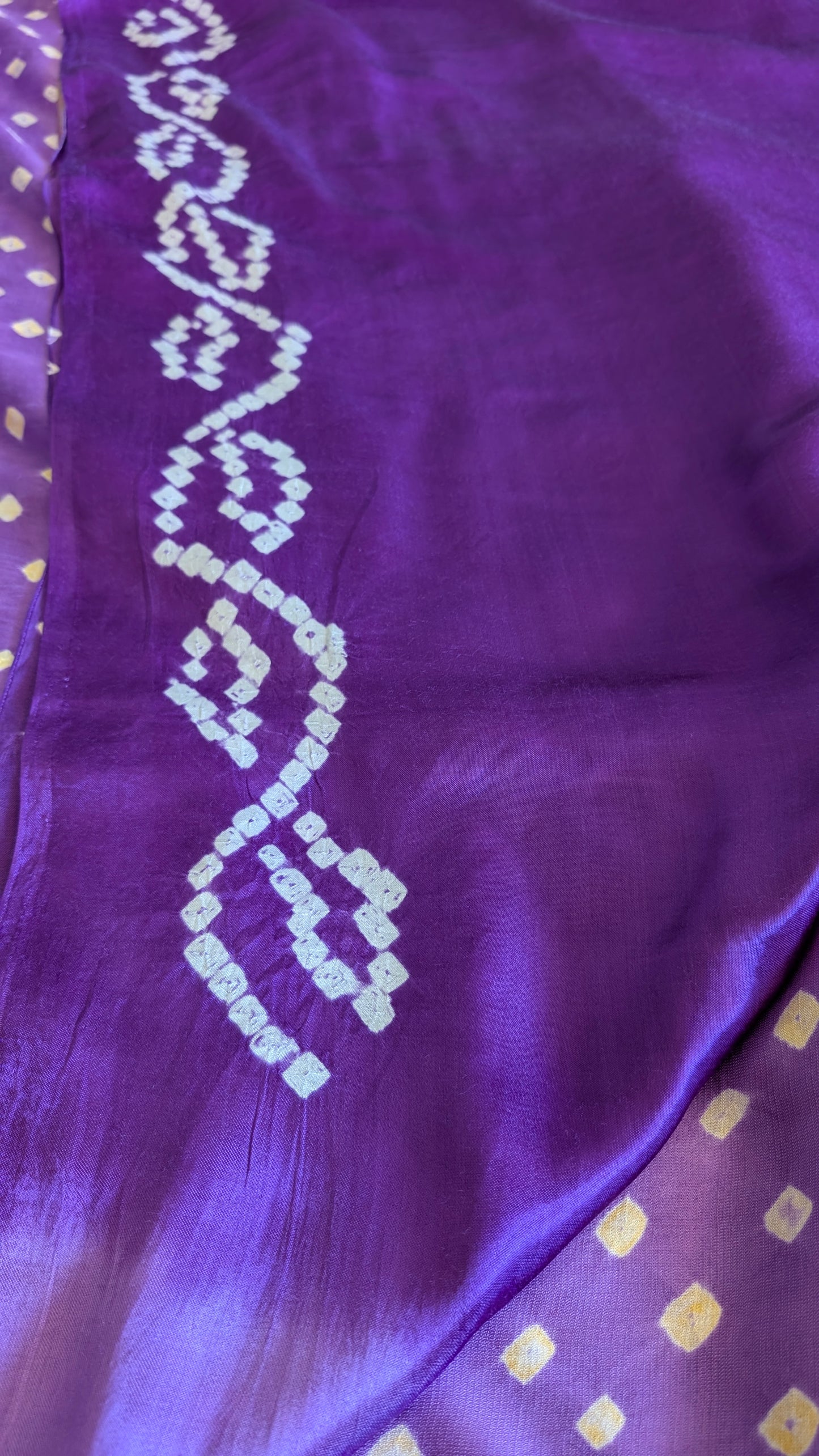 Purple | Tie-Dye Saree | Modal Silk