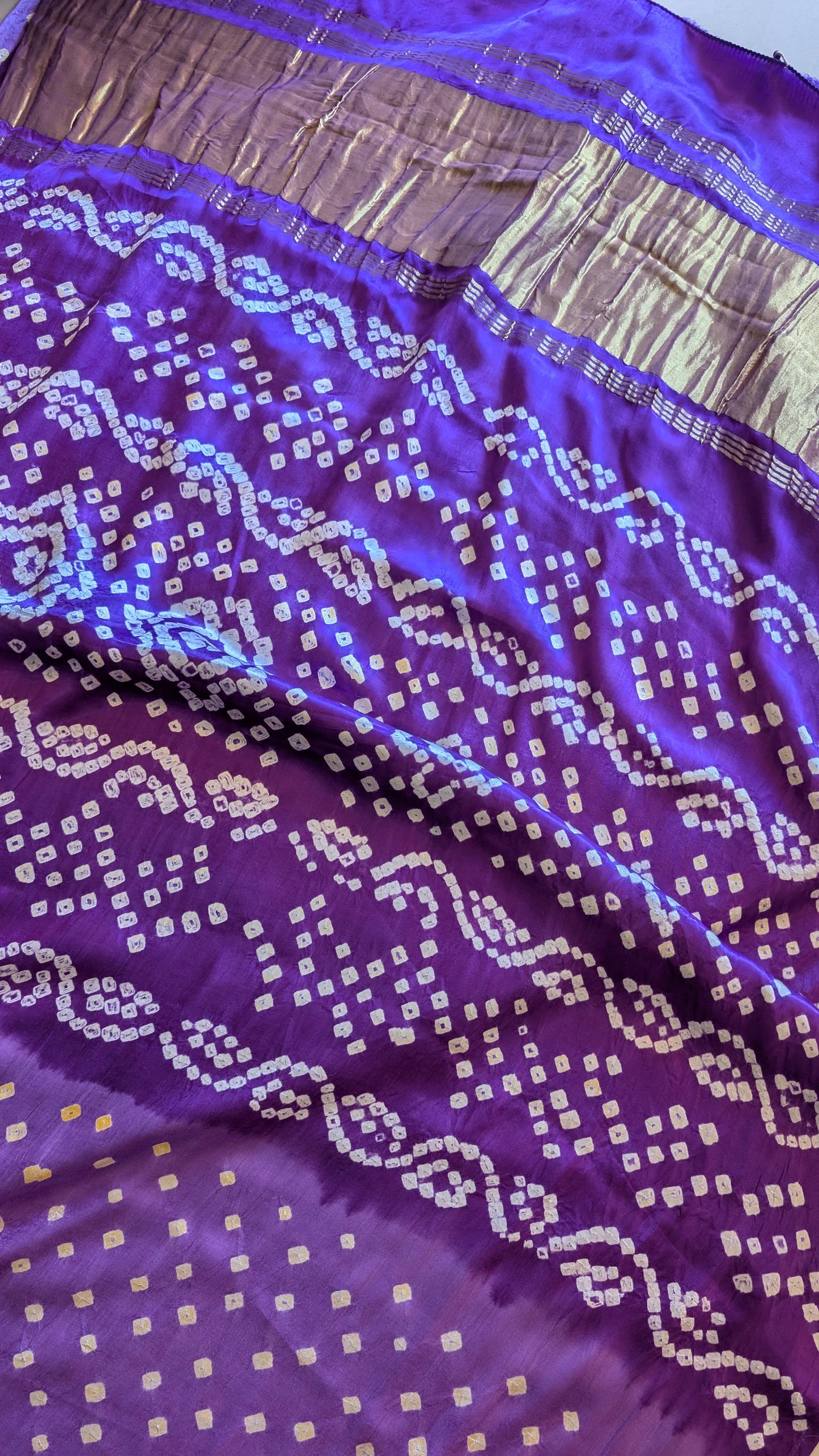 Purple | Tie-Dye Saree | Modal Silk