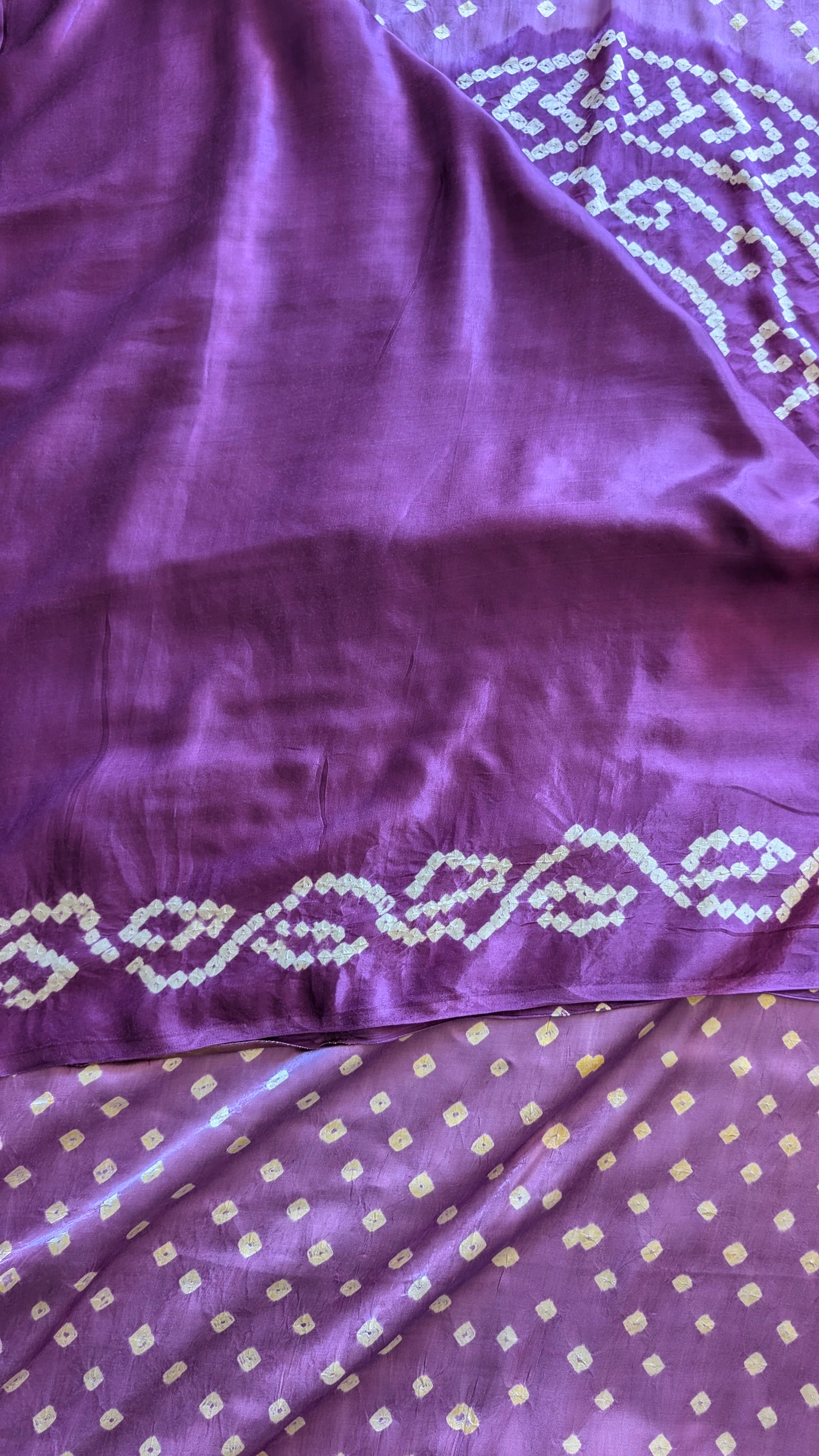 Purple | Tie-Dye Saree | Modal Silk