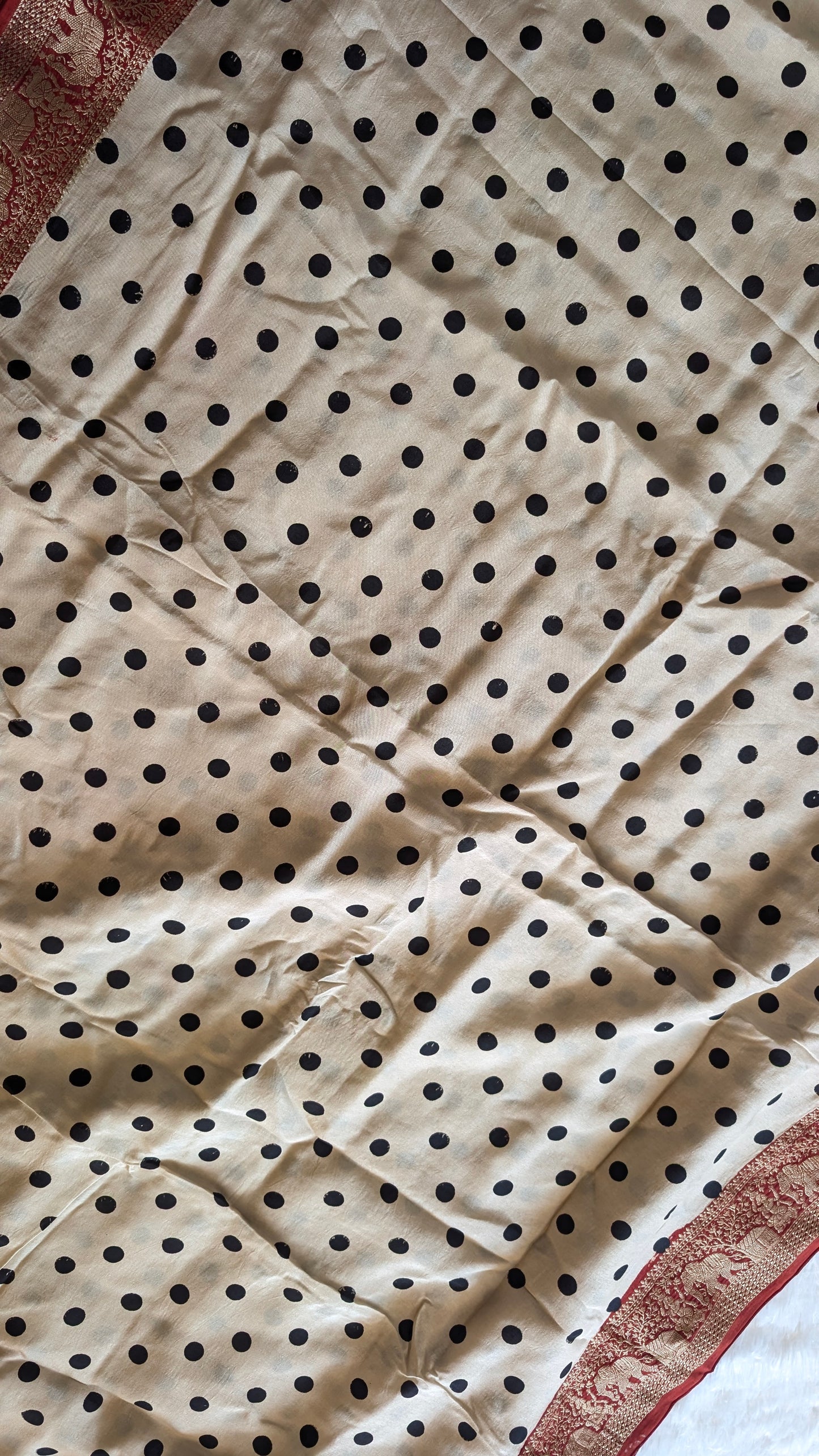 Dola Silk | Ajrakh | OffWhite